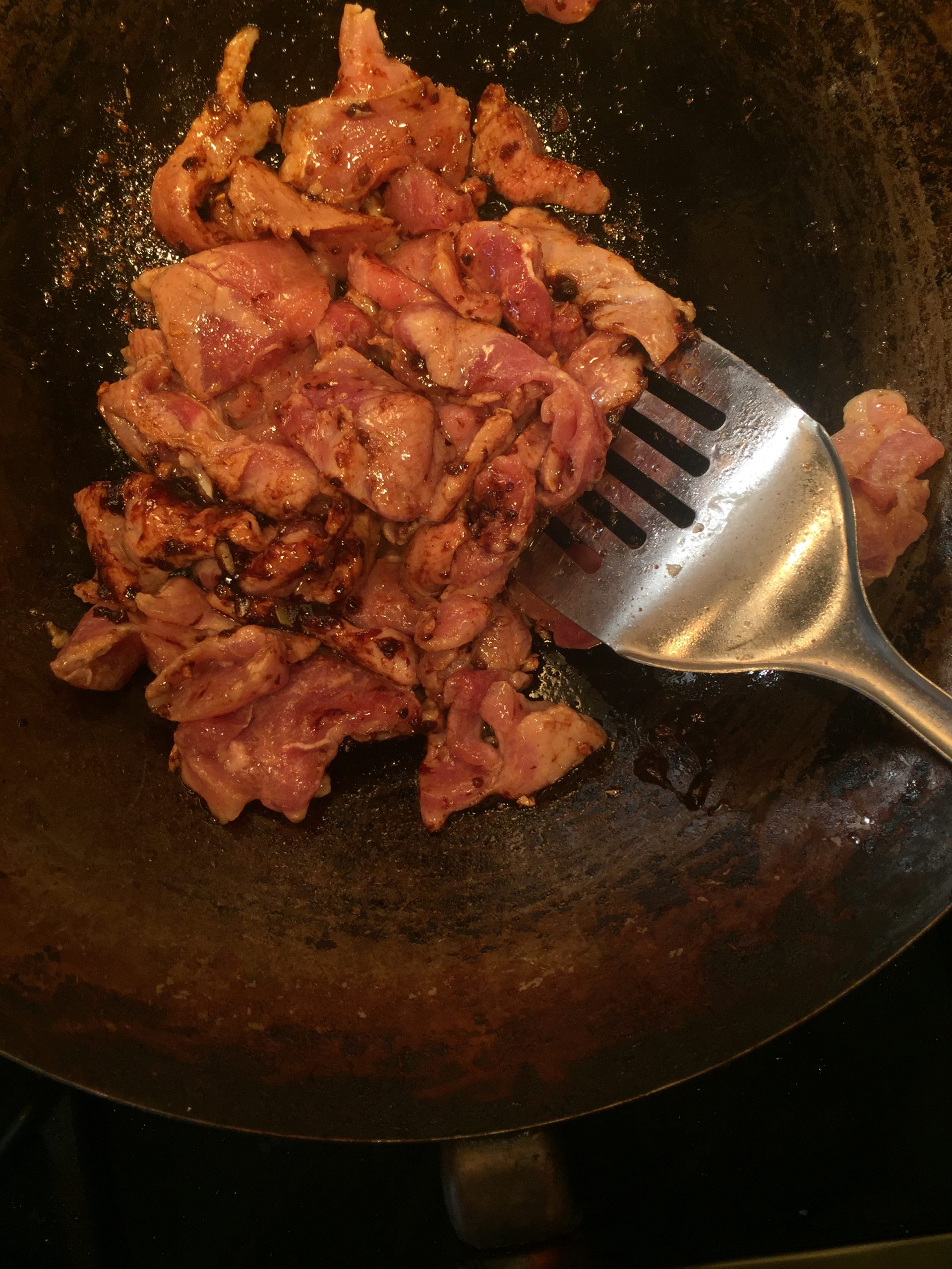 American Wok Hei: Stir Frying on an Electric Stove (in a Cast Iron