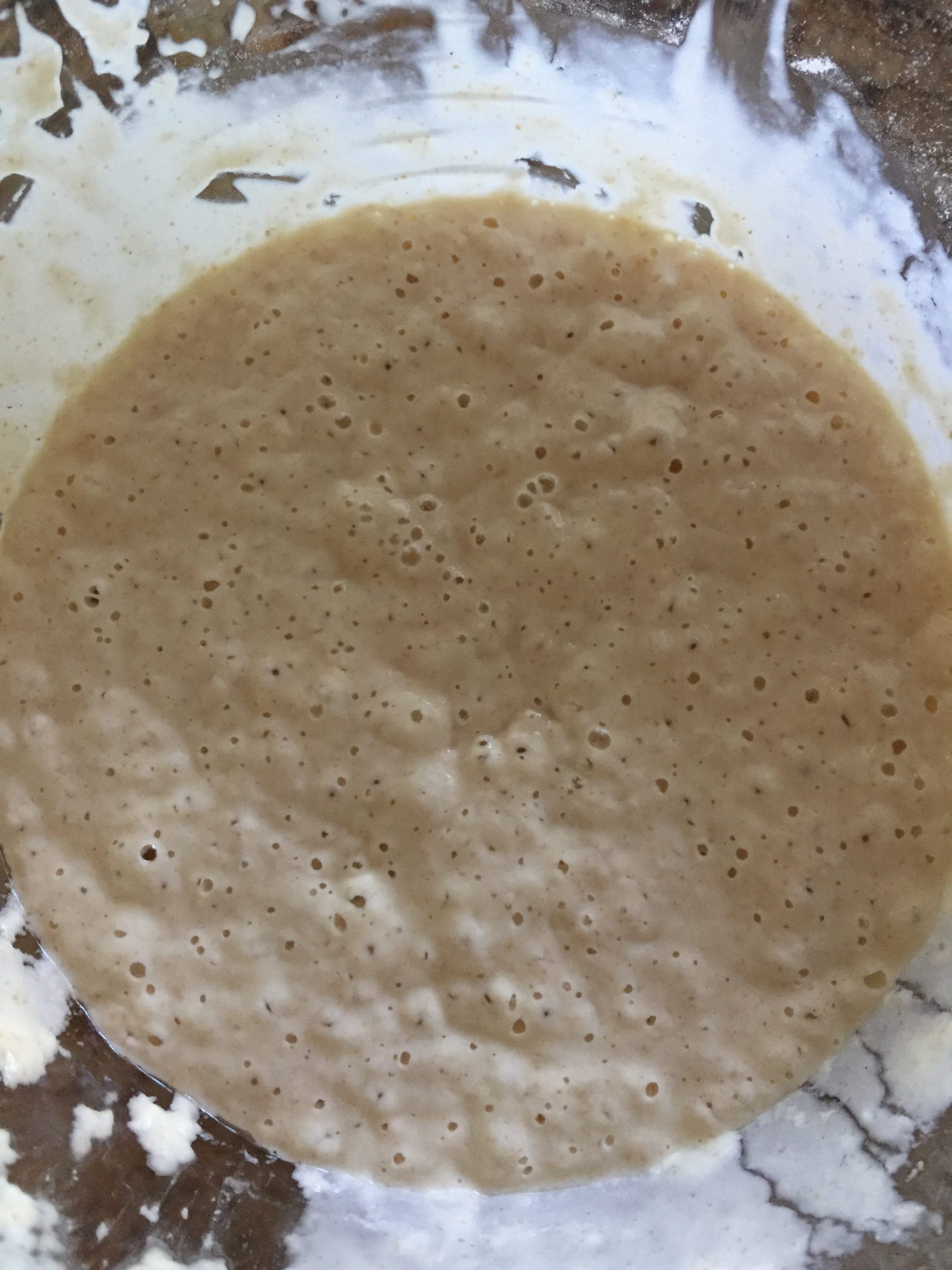 Pancake dough after fermentation