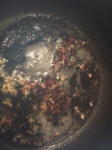 caramelize garlic with black bean sauce