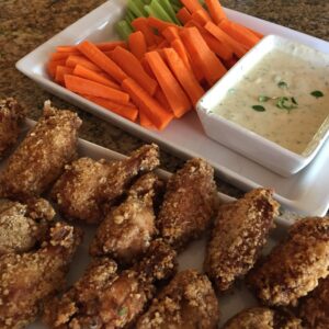 Amazing fried chicken dipped in potato starch