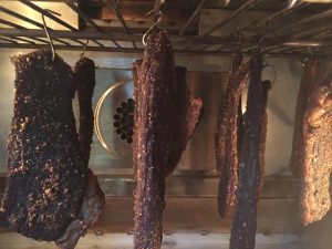 Drying South African biltong