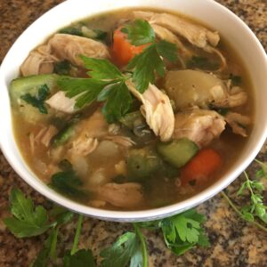 Chicken and vegetable soup