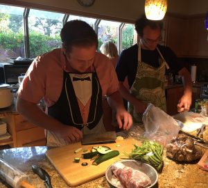 Cutting vegetables for stir fry