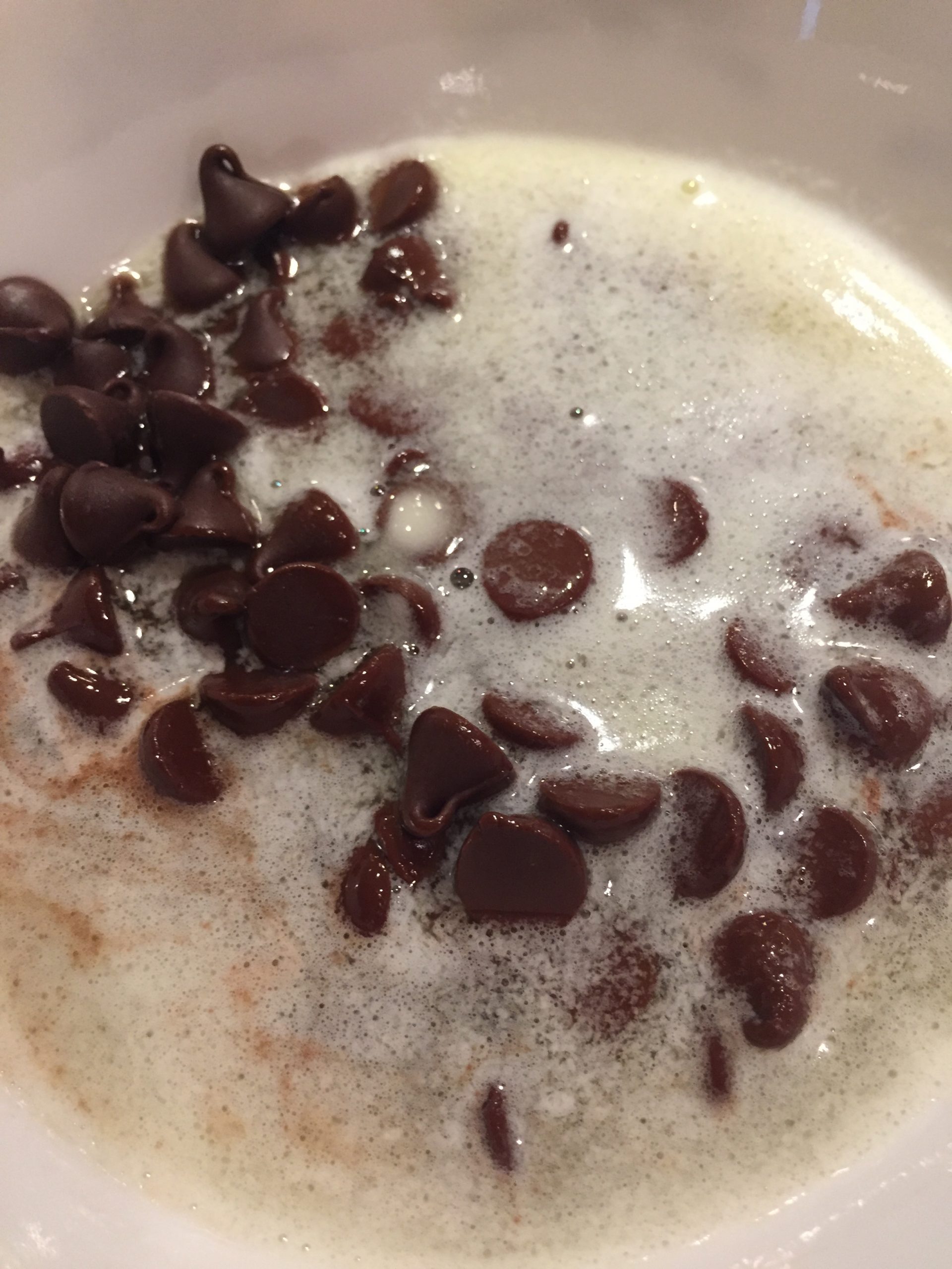 Liquified butter and chocolate