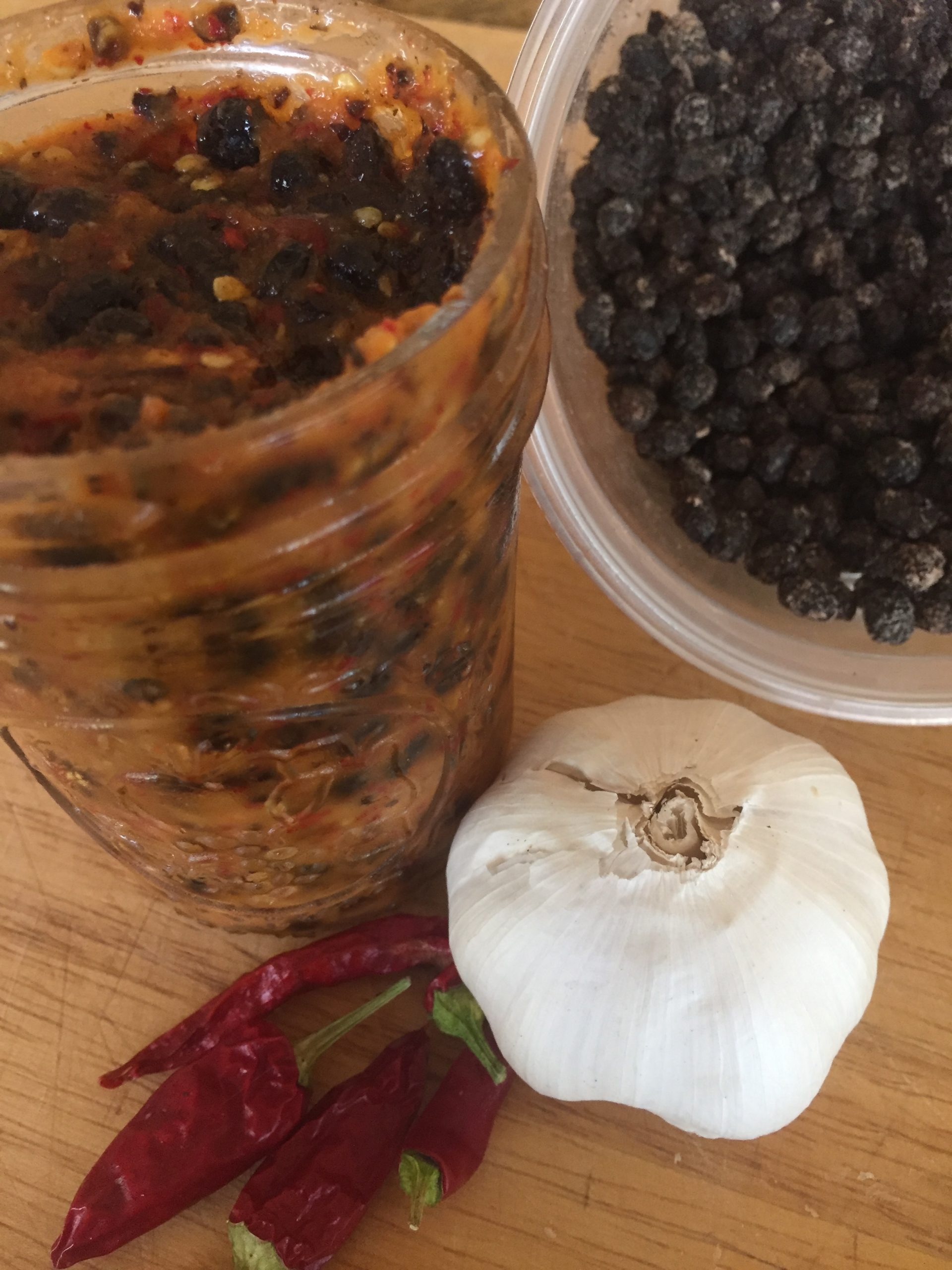 Chili, garlic, black bean sauce