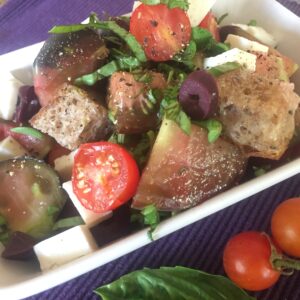 panzanella salad with sourdough bread