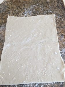 Well floured, cold surface for rolling puff pastry