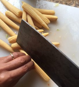 Bite-sized pieces of baby corn