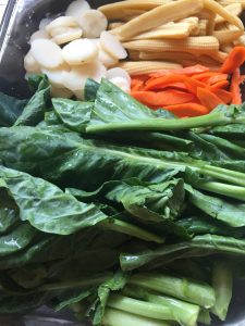 Vegetables to be used in stir fry