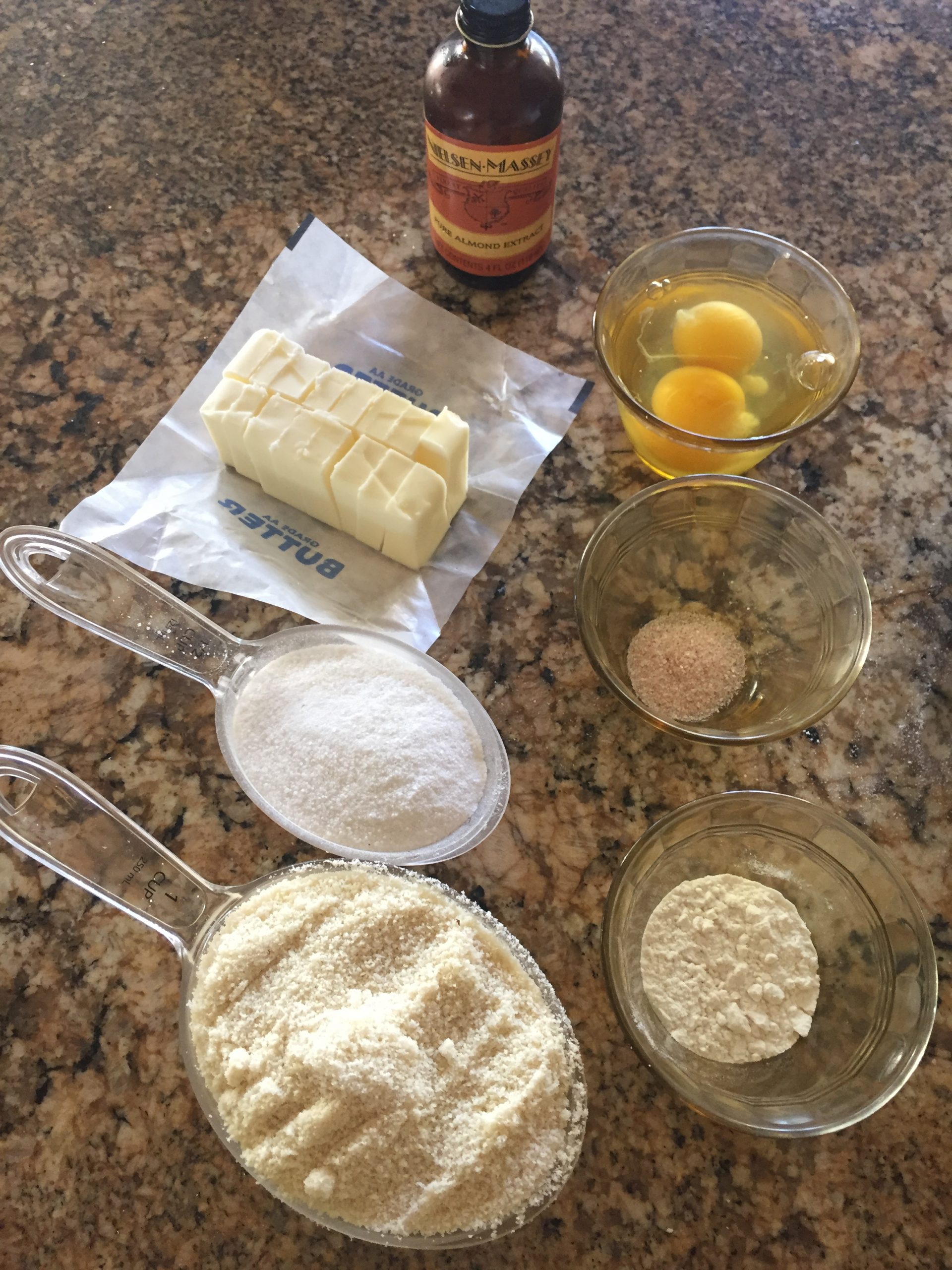 Almond Frangipane ingredients