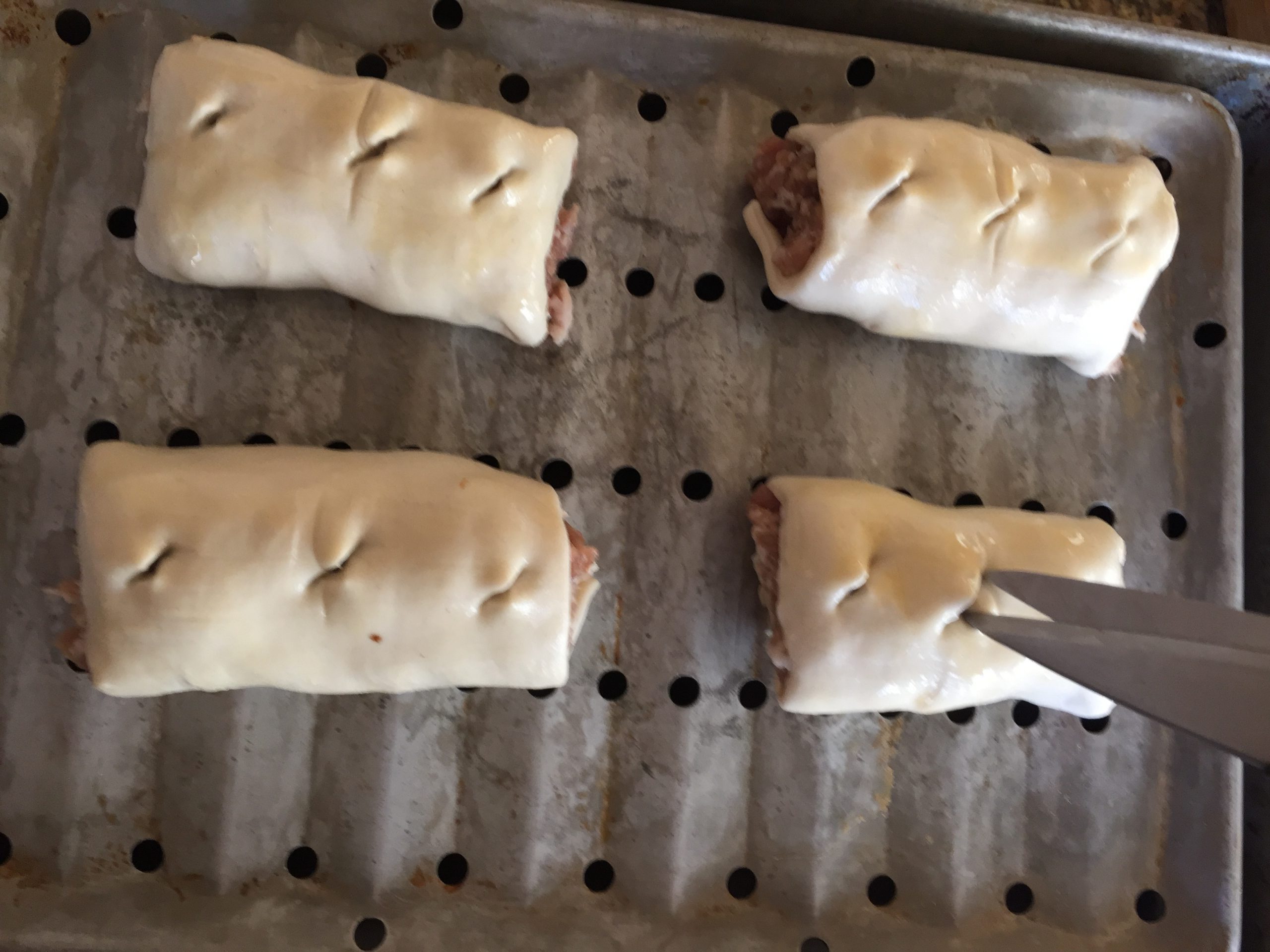 sausage rolls ready for baking
