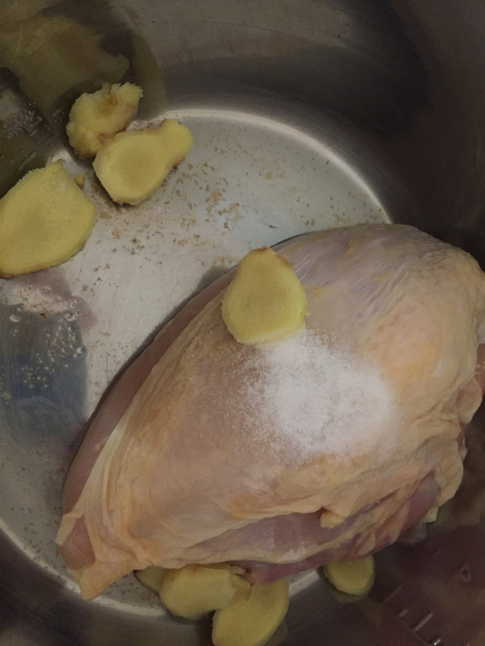 Chicken, ginger in instant pot