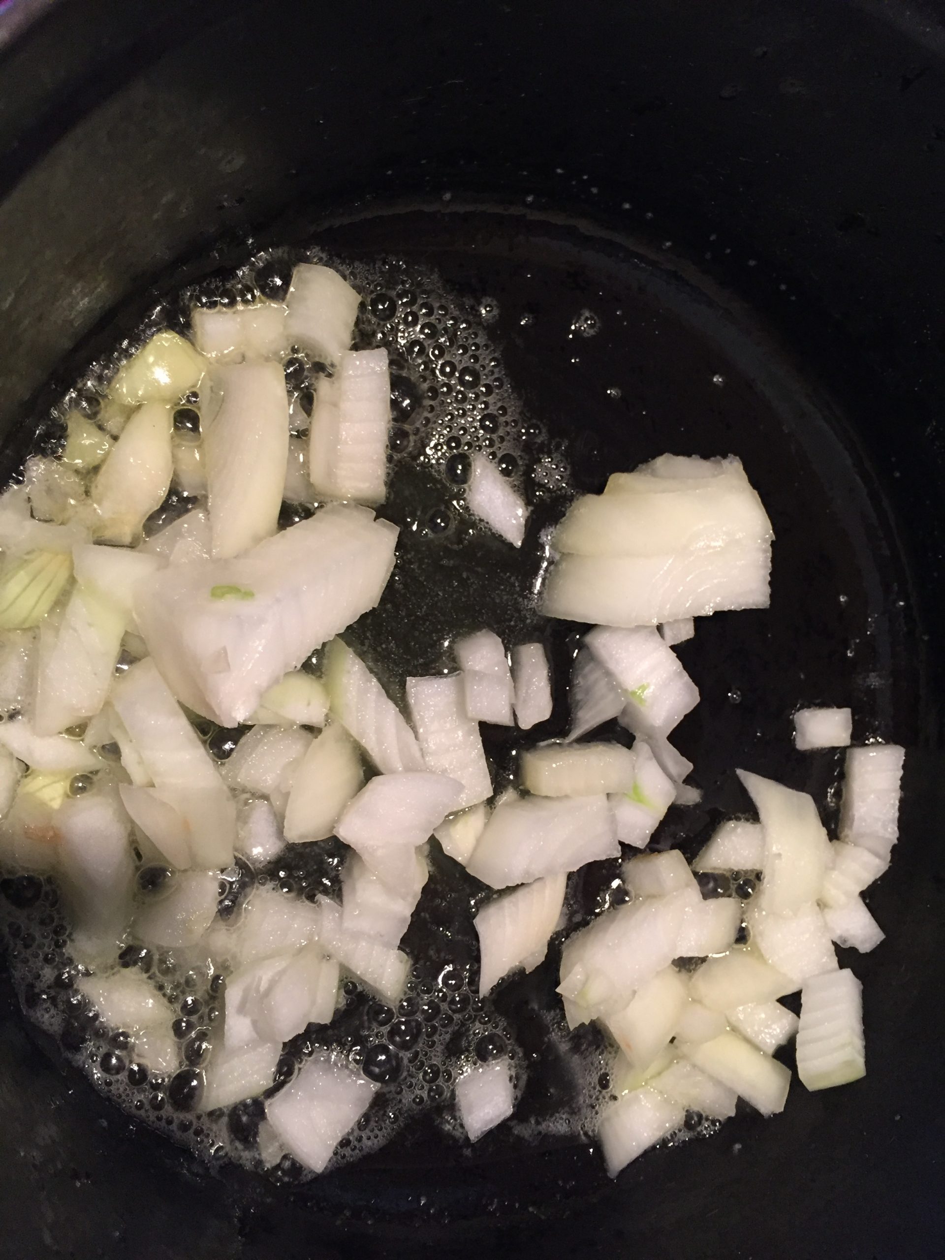 Saute onions until translucent