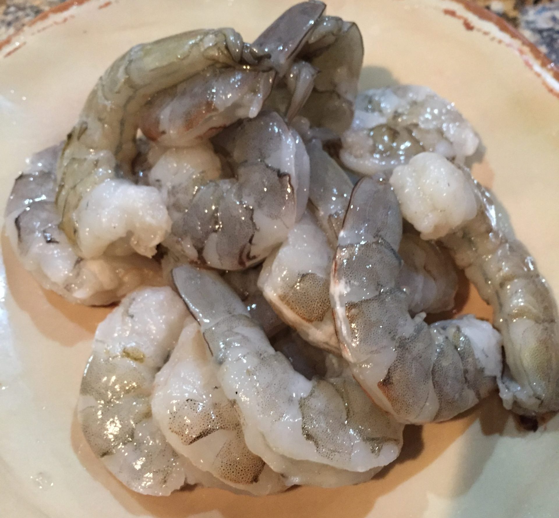 Peeled and deveined shrimp