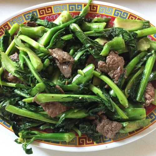 Beef with Chinese broccoli