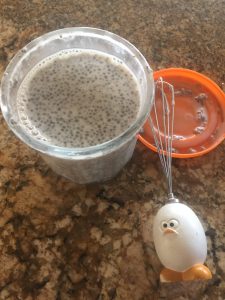 Chia seeds in milk