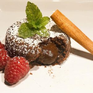 Sourdough chocolate lava cake