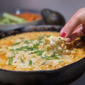 bubbling buffalo chicken dip