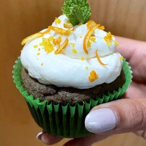 Cupcake with Bailey's irish cream frosting.