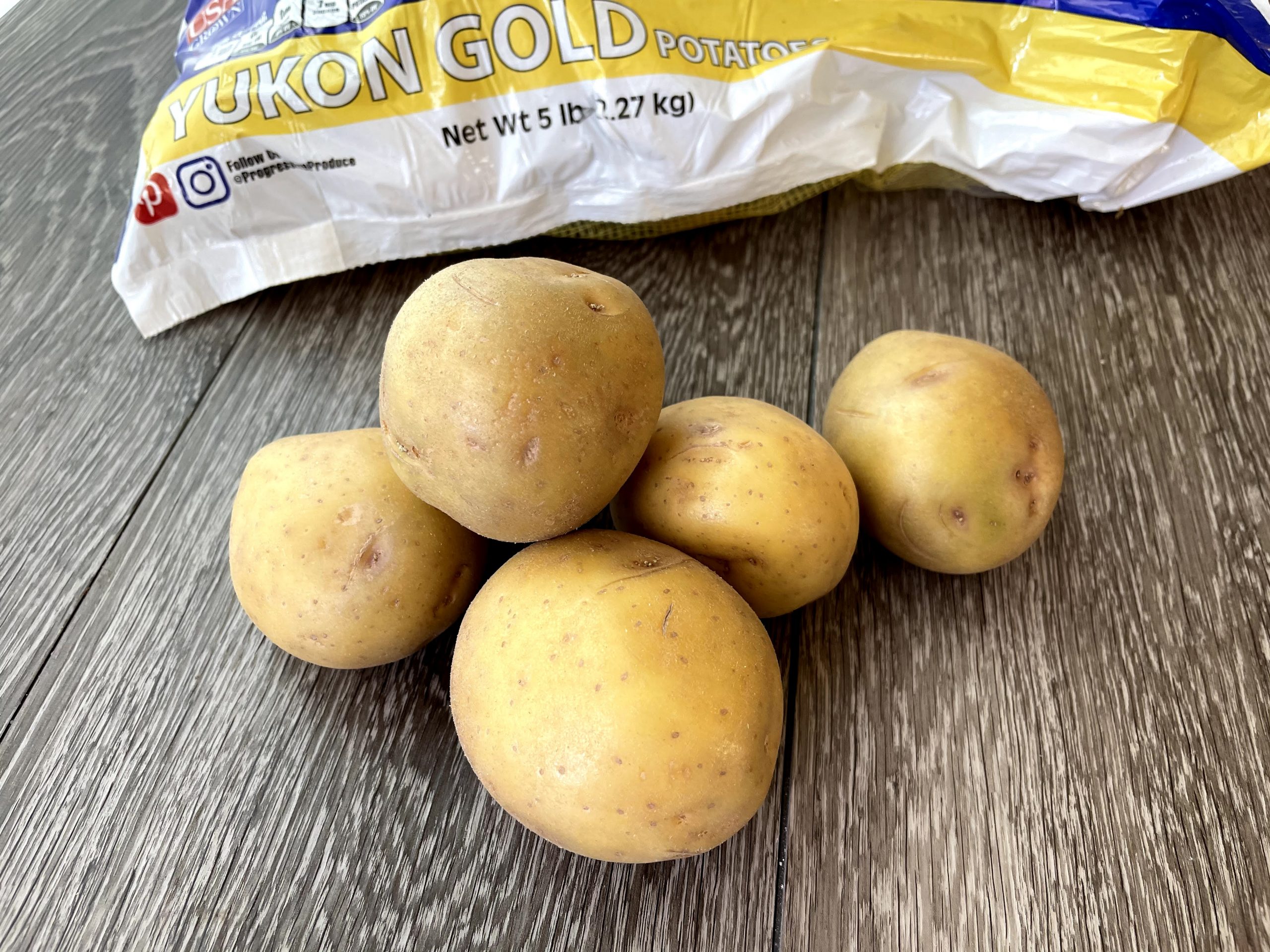 Yukon gold potatoes for roasting.