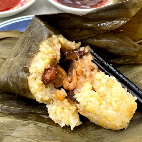 Cooked zongzi interior