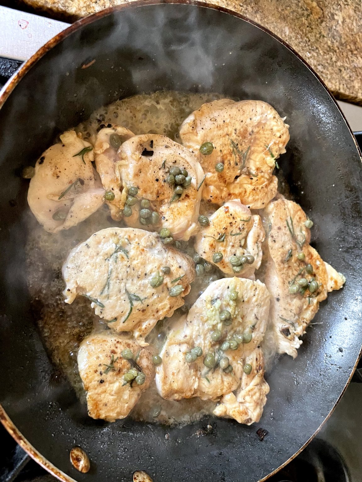 EASY CHICKEN PICCATA WITH WHITE WINE sammywongskitchen