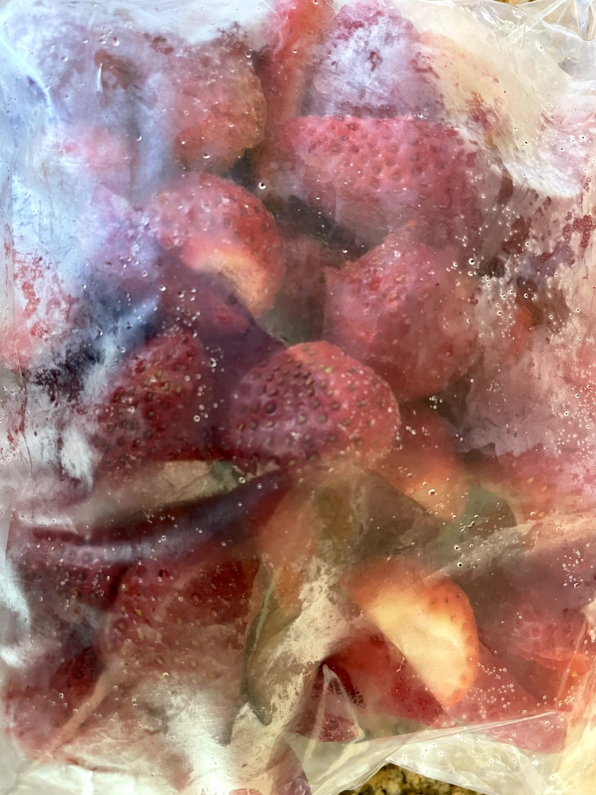 Home frozen strawberries