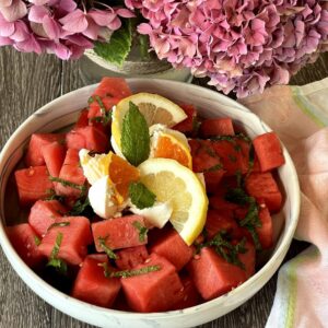 watermelon salad recipe with mint and burrata