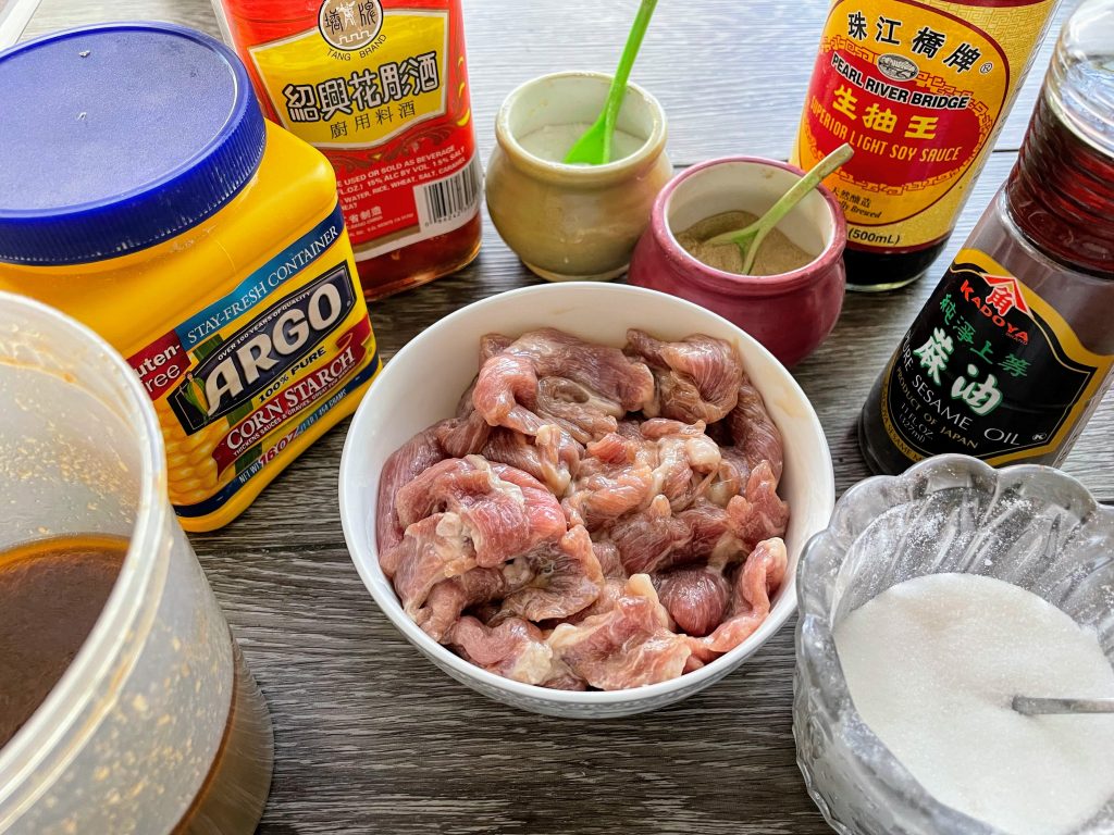 Basic Chinese meat marinade for authentic chicken, pork or beef dishes.