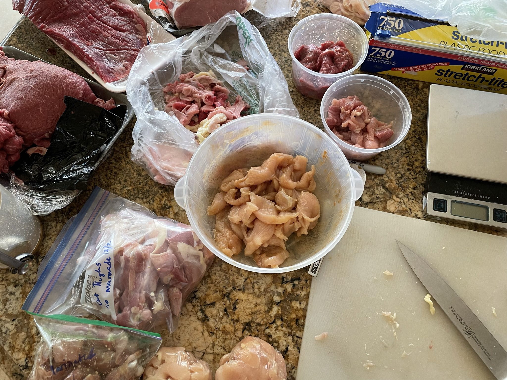 Selecting and cutting meat for stir fry