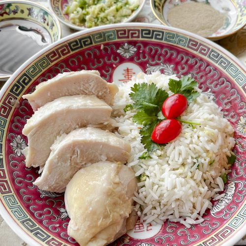 Cantonese poached chicken Hainan Chicken