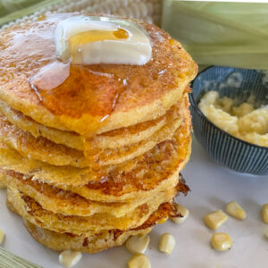 Sourdough 3-corn griddle cakes