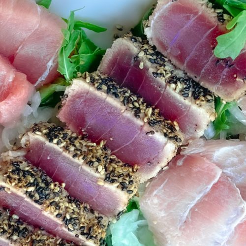 Sesame seed tuna tataki