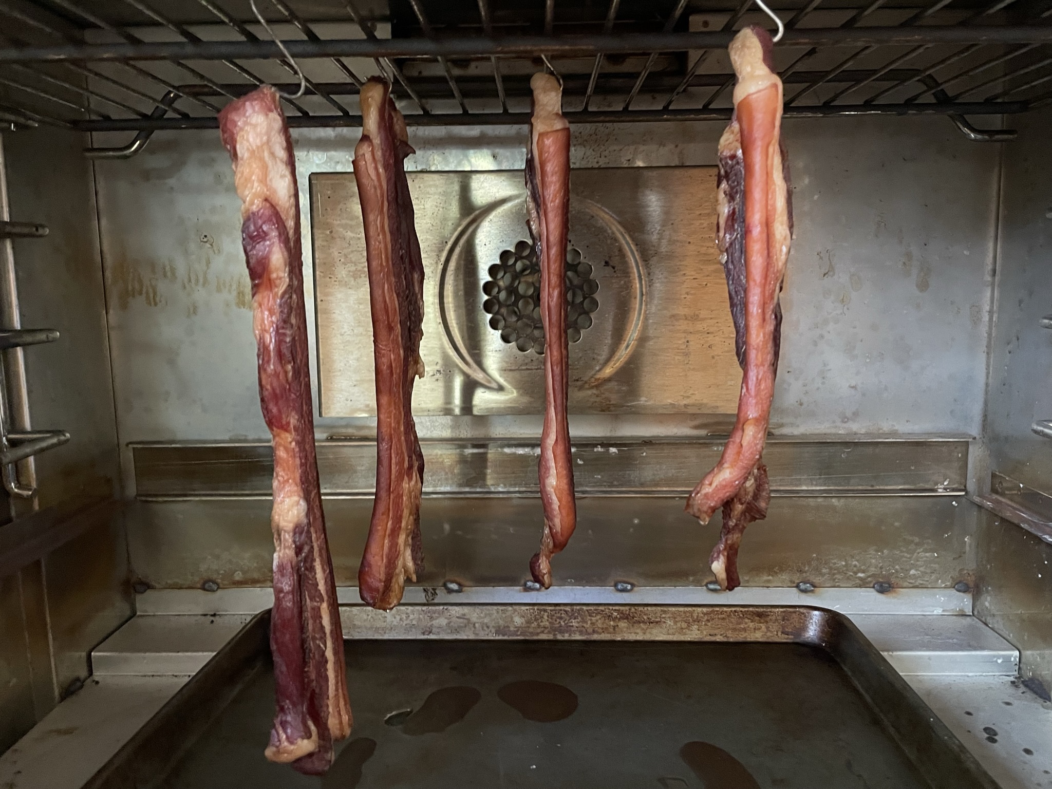 Drying Chinese bacon.