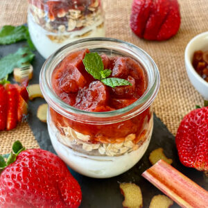 Low sugar strawberry rhubarb preserves