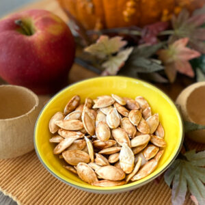 Savory umami pumpkin seeds.