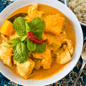 Massaman curry with chicken and pumpkin