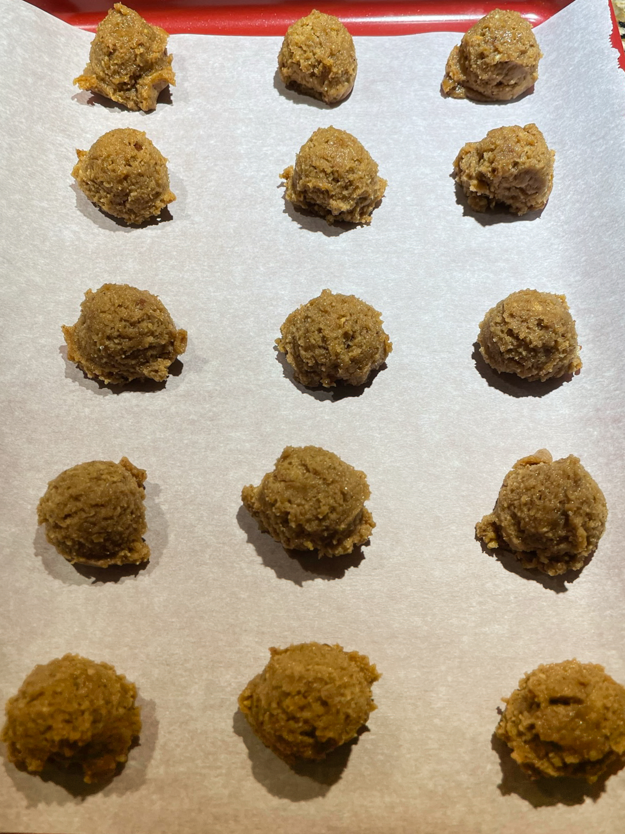 Make balls with a cookie scoop.