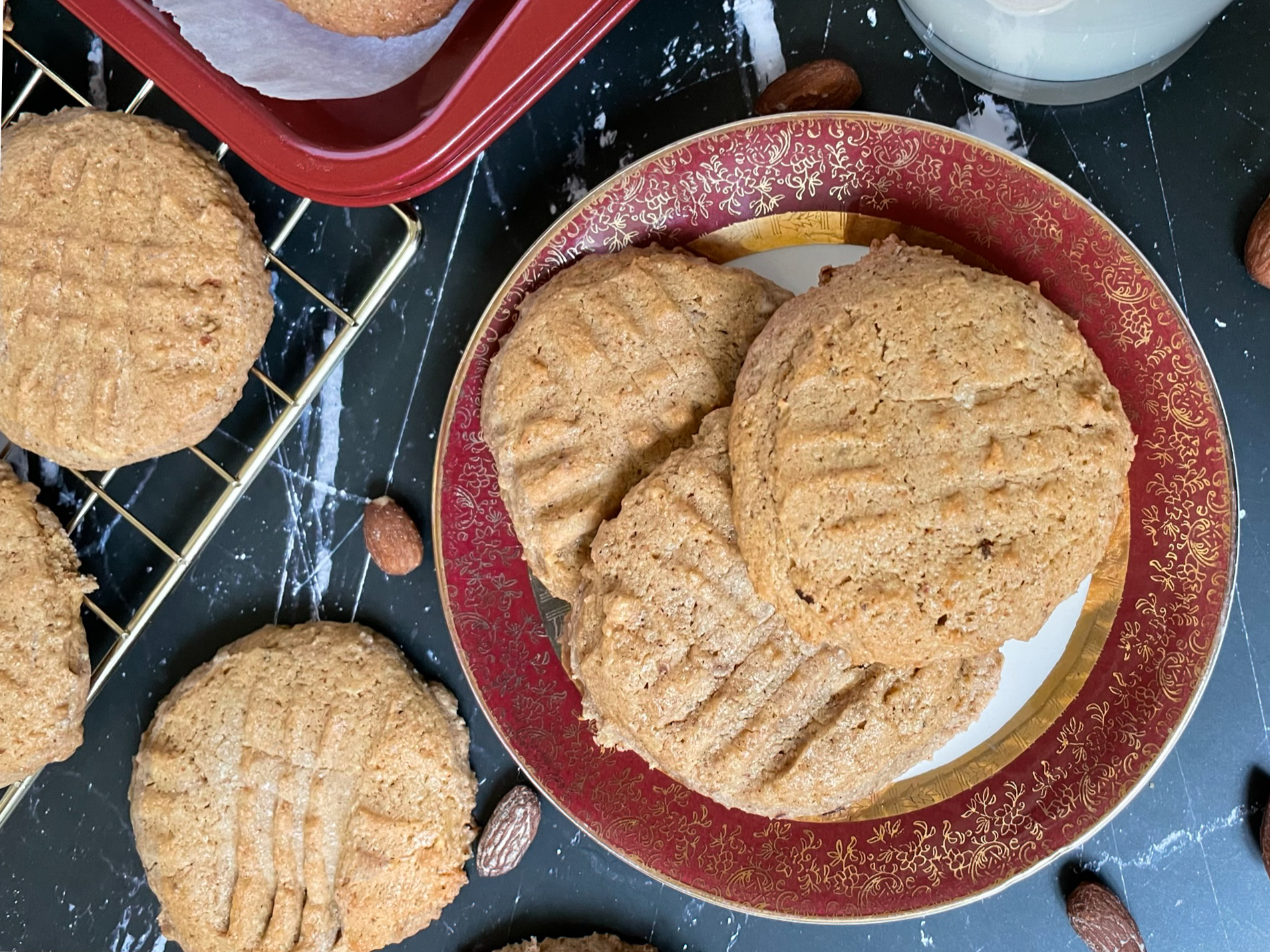 Sourdough almond butter cookies
