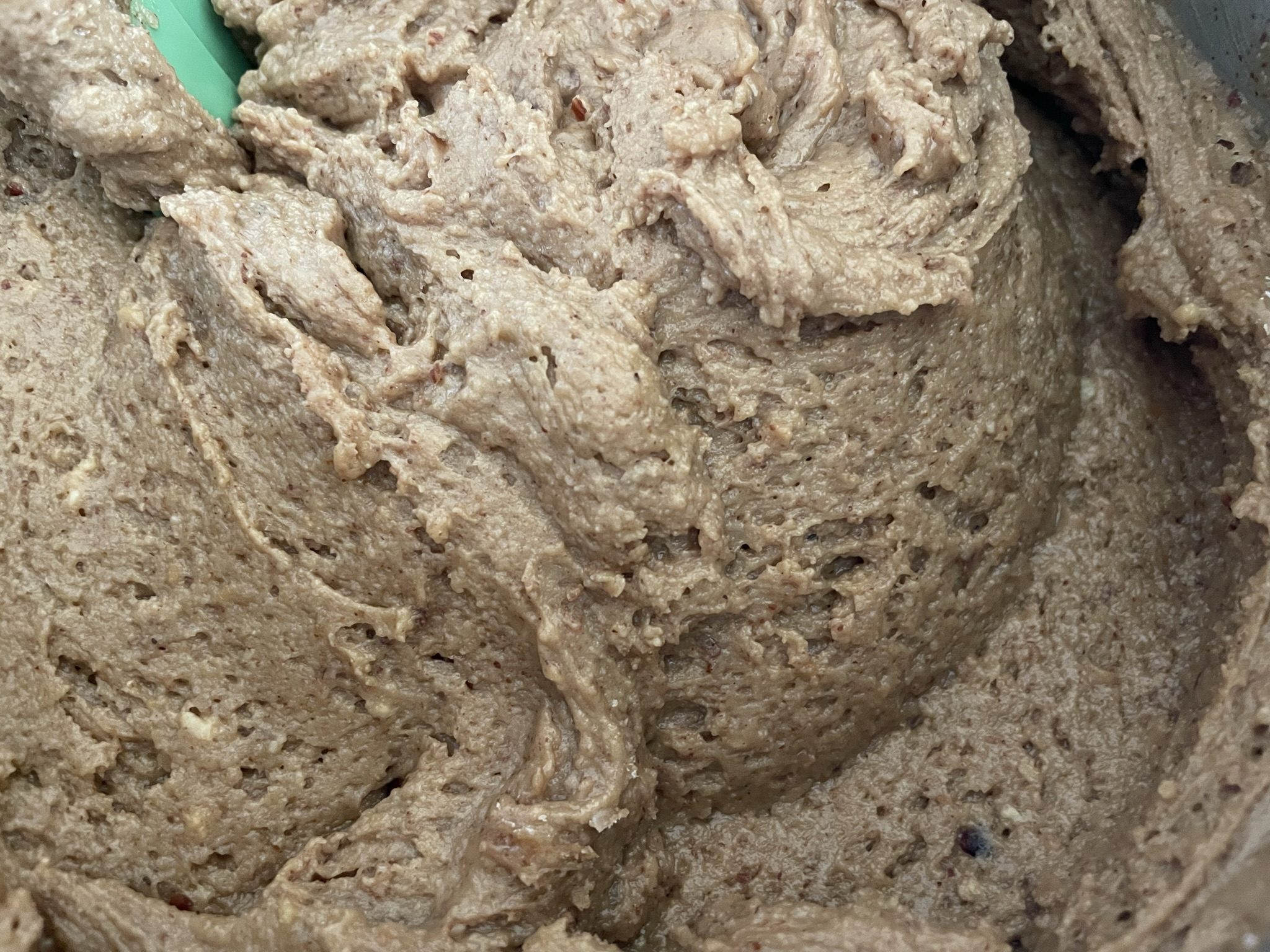Almond butter cookie dough before refrigeration.