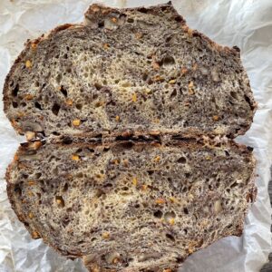 Citrus walnut sourdough bread