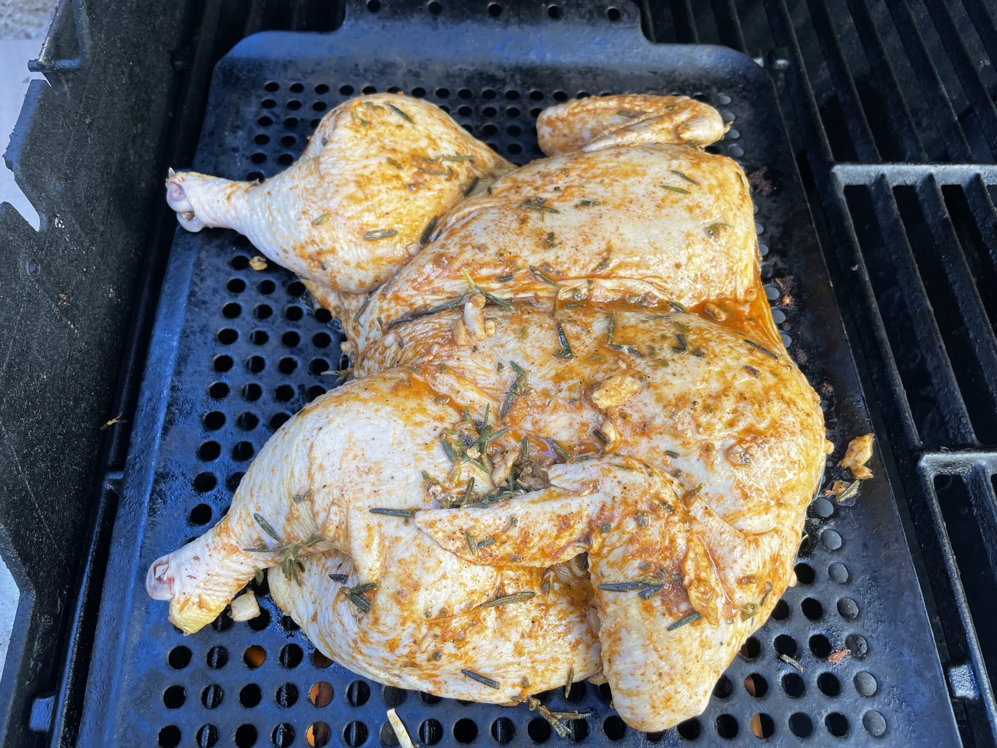 BBQ Spatchcock chicken
