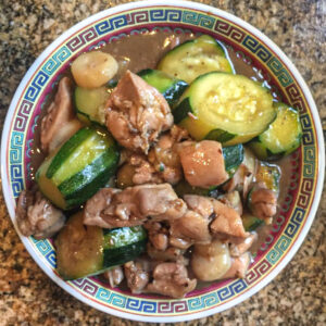 zucchini chicken with garlic black bean sauce