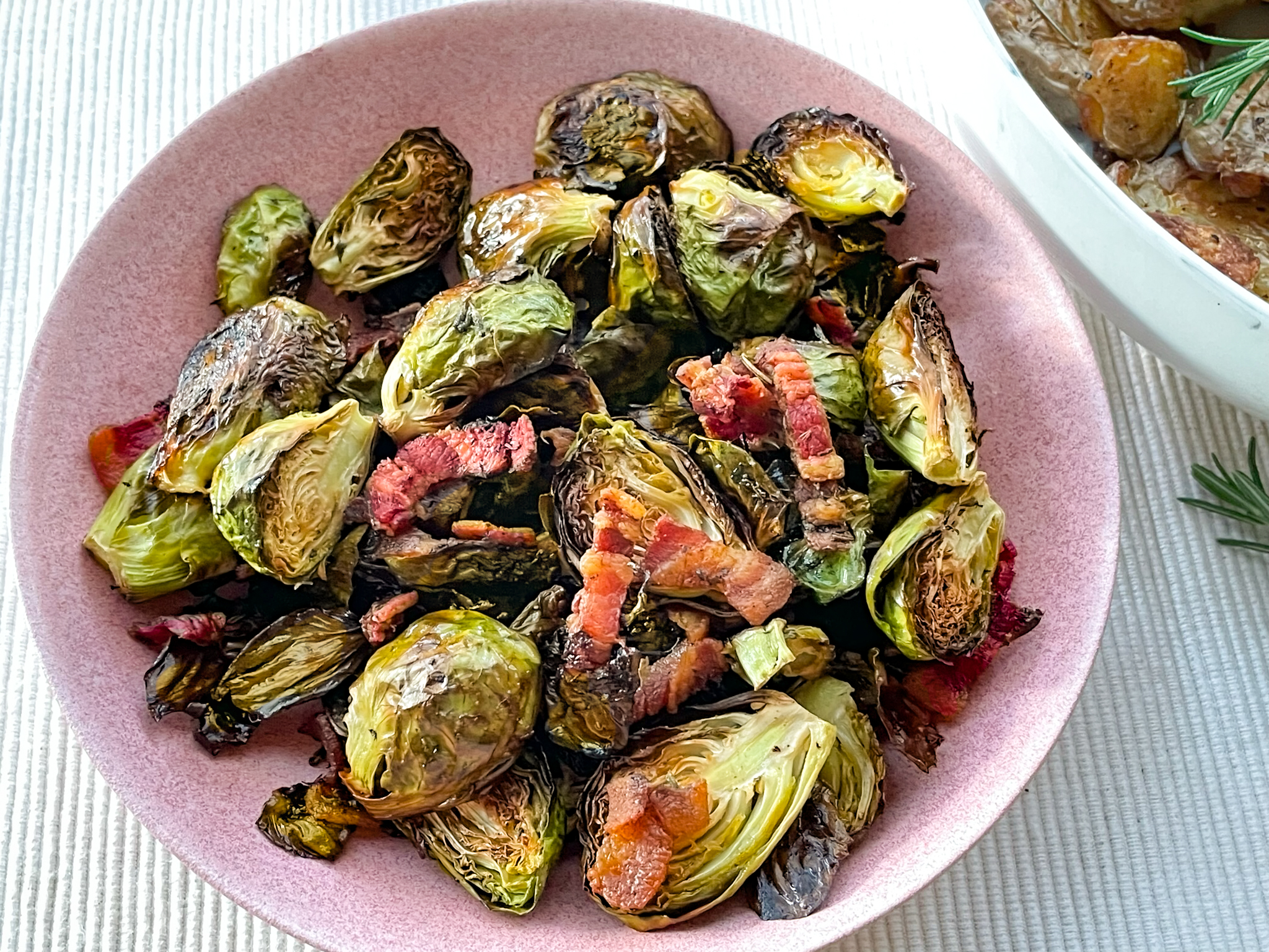 Roasted bacon brussel sprouts