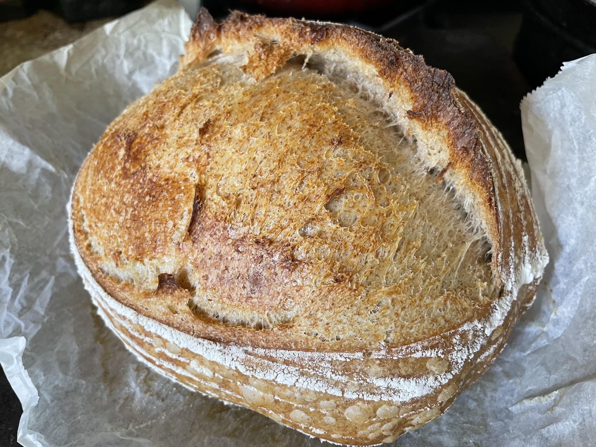 I Decided to Bake Sourdough Bread In My New/Old 2 Qt. Lodge Dutch Oven 