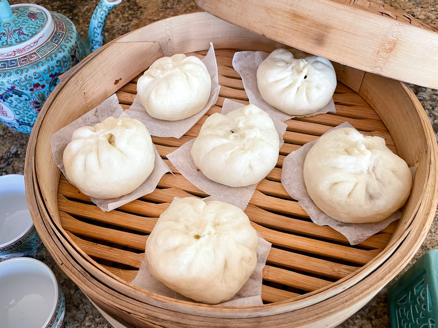 Chinese steamed BBQ buns