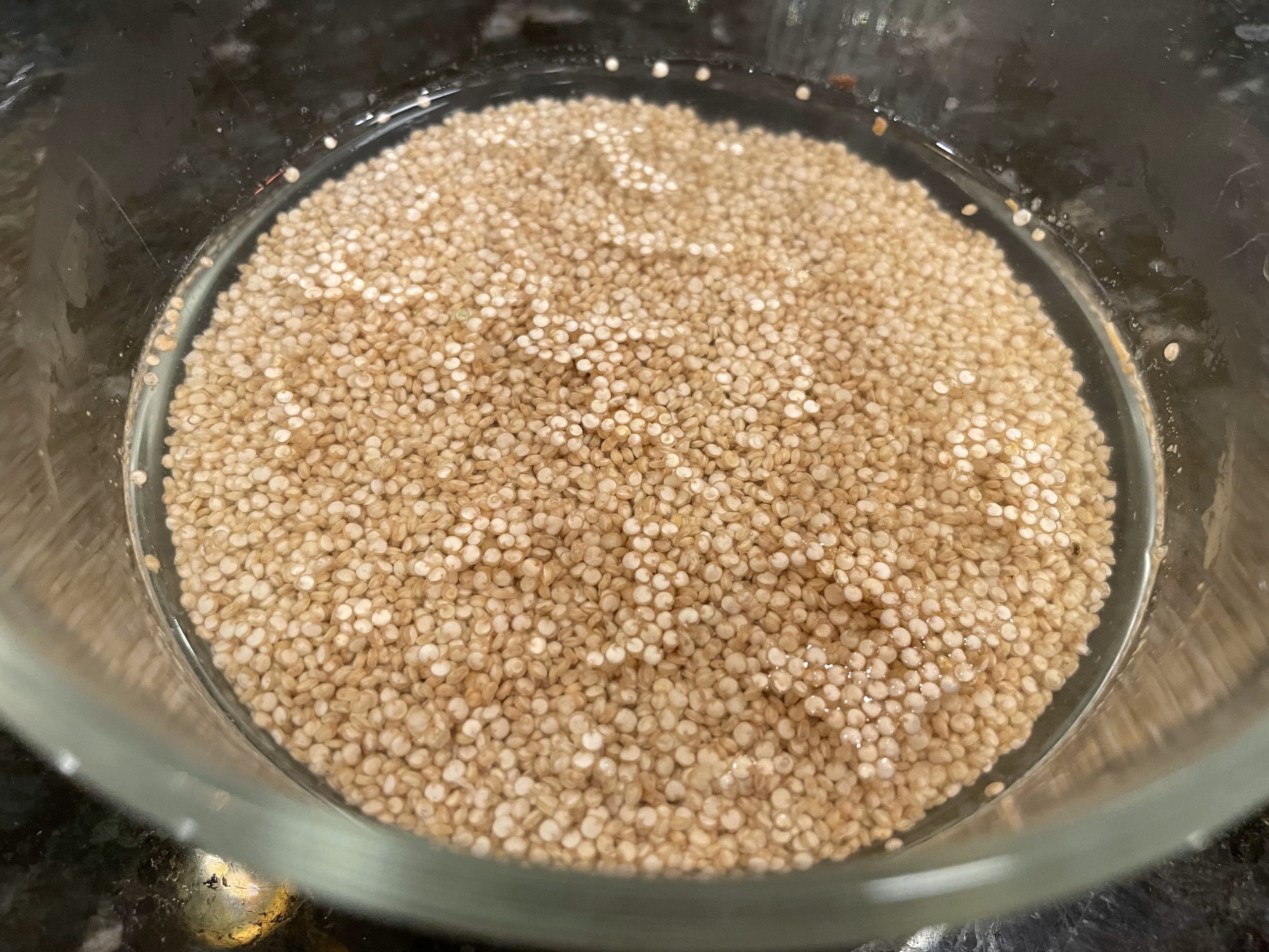 Soaked raw quinoa