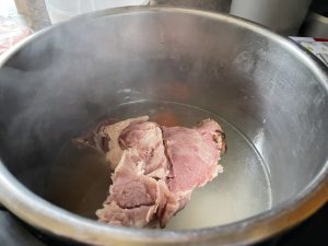 Make ham stock using the bone.