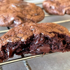 Double chocolate chip sourdough cookies