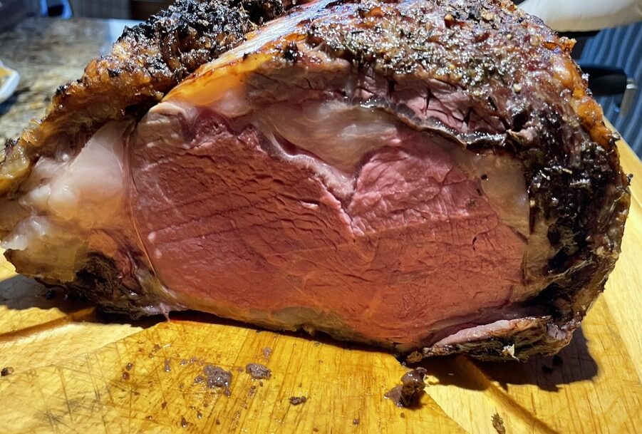 Roasted wet aged prime rib.